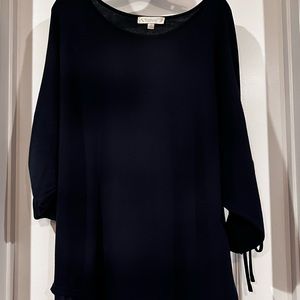 Navy sweater with drawstring sleeves size 1x